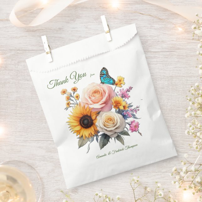 Spring and Summer Blooming Florals Favor Bag (Clipped)