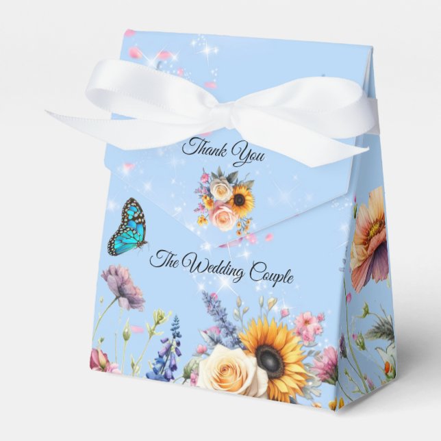 Spring and Summer Blooming Florals Favor Boxes (Front Side)