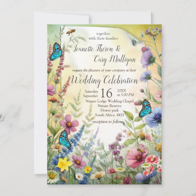 Spring and Summer Blooming Florals Invitation (Front)