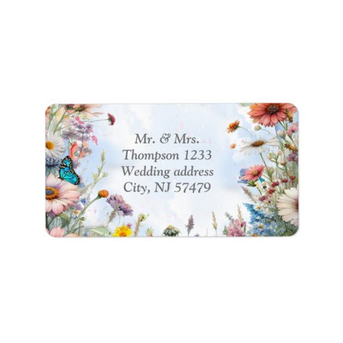Spring and Summer Blooming Florals Label