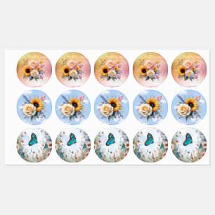 Spring and Summer Blooming Florals Labels