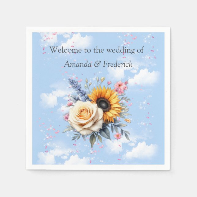 Spring and Summer Blooming Florals Napkins (Front)