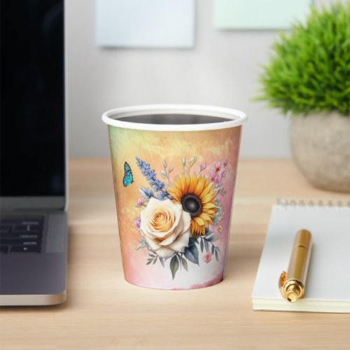Spring and Summer Blooming Florals Paper Cups