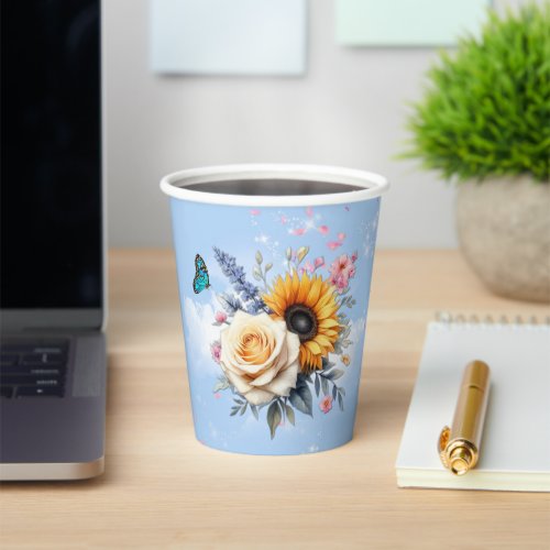 Spring and Summer Blooming Florals Paper Cups