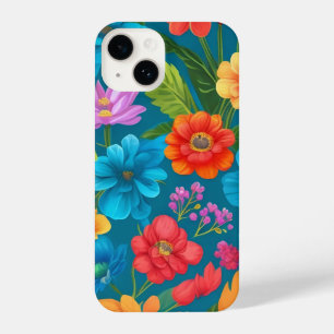 Spring and Summer Colorful Floral Pattern iPhone 14 Case