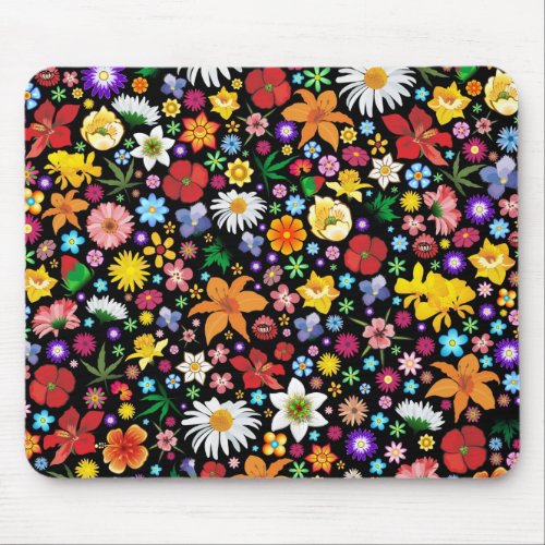 Spring and Summer Flowers Mouse Pad