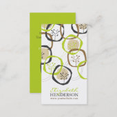 Spring And Summer Organic Tree Rings Modern Nature Business Card (Front/Back)