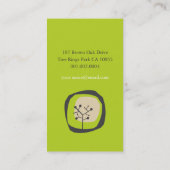 Spring And Summer Organic Tree Rings Modern Nature Business Card (Back)