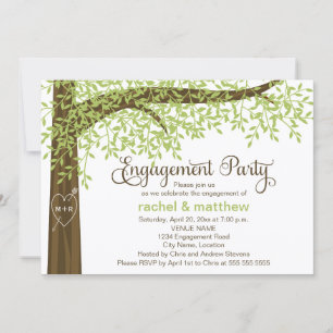 Spring and Summer Tree Engagement Party Invitation