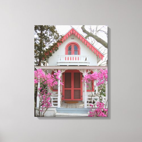 Spring and Victorian Cottage _ Marthas Vineyard Canvas Print