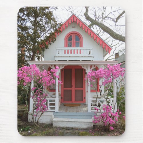 Spring and Victorian Cottage _ Marthas Vineyard Mouse Pad