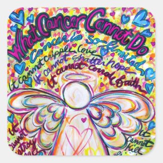 Spring Angel What Cancer Cannot Do Poem Stickers