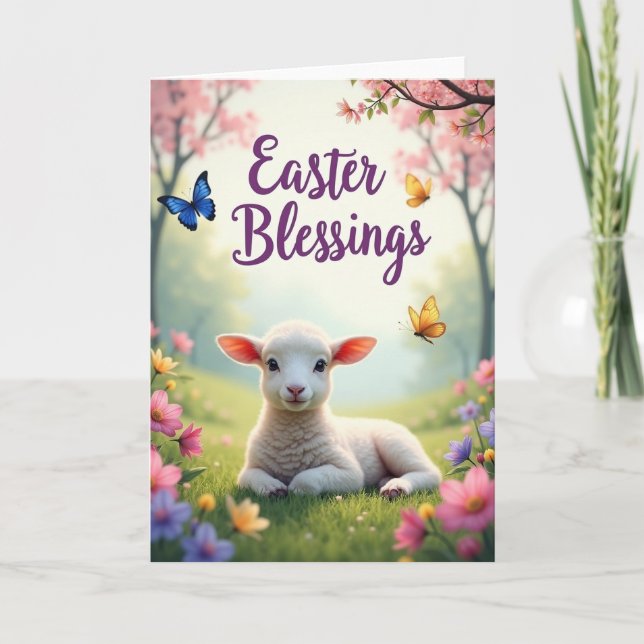 Spring Animal Greeting Card (Front)