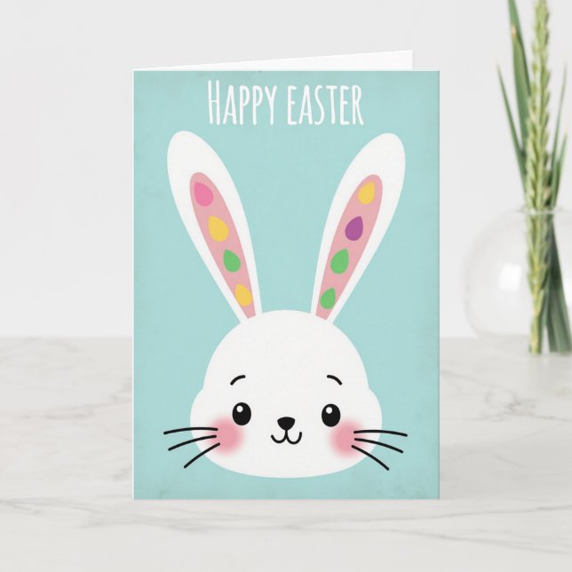 Spring Animal Happy Face Card (Front)