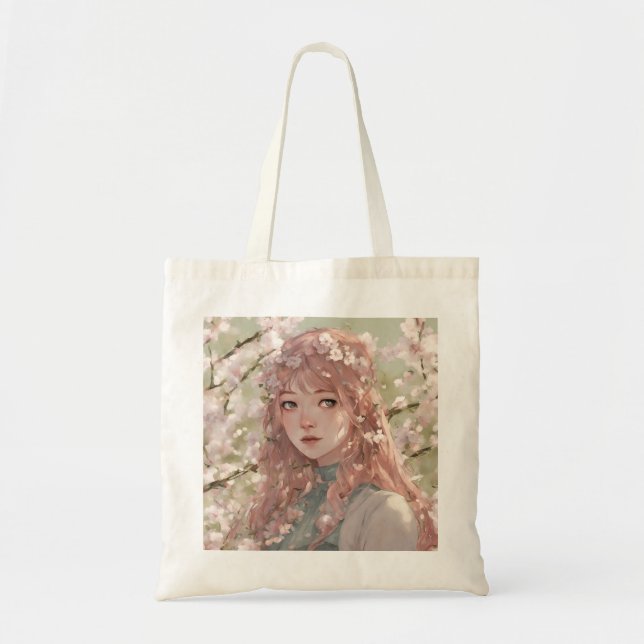 Spring Anime Girl  Tote Bag (Front)