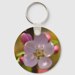 Spring Apple Blossom Keychain