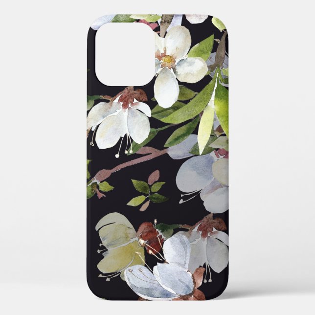 Spring Apricot Branches: Watercolor Seamless. Case-Mate iPhone Case (Back)