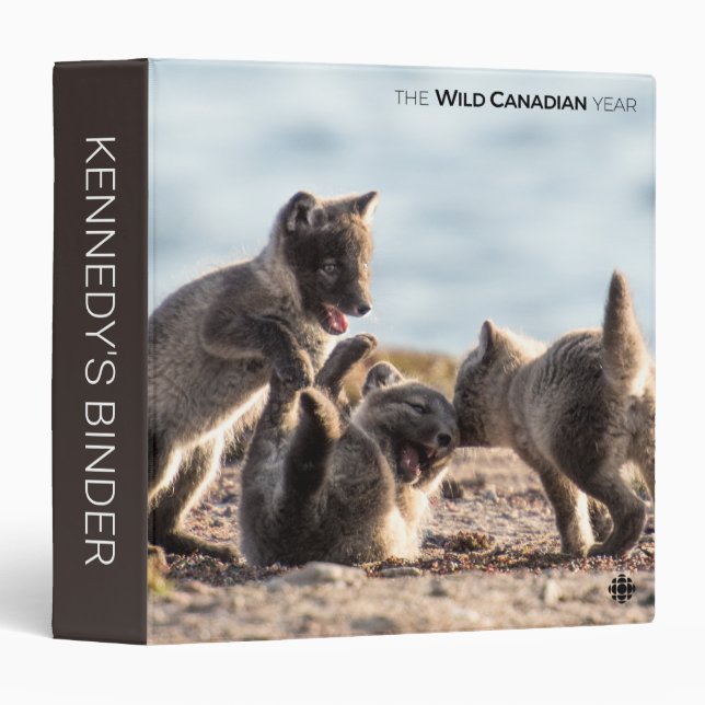 Spring - Arctic Fox 3 Ring Binder (Front/Spine)