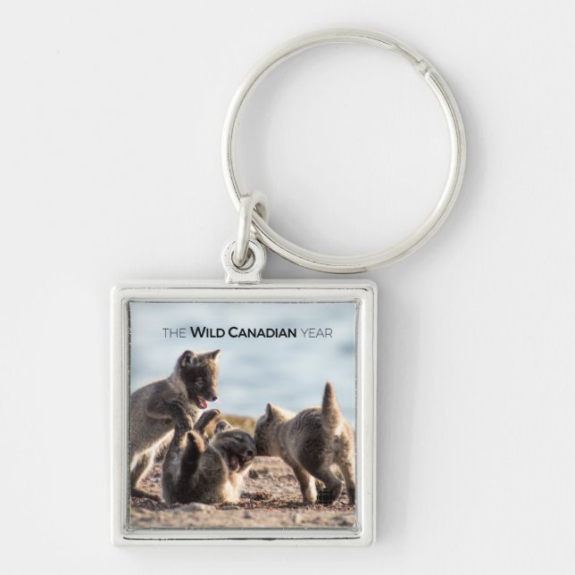 Spring - Arctic Fox Keychain (Front)