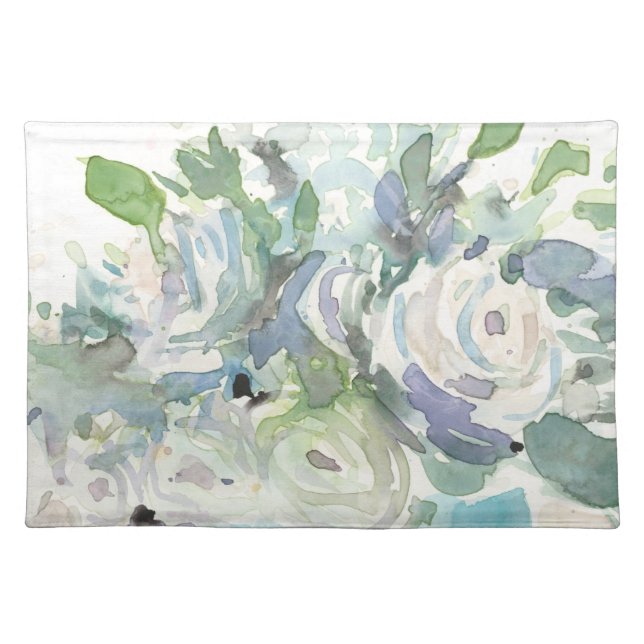 Spring Arrangement - Watercolor Bouquet Cloth Placemat (Front)