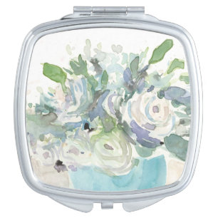 Spring Arrangement - Watercolor Bouquet Compact Mirror