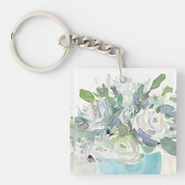 Spring Arrangement - Watercolor Bouquet Keychain (Front)