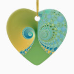 Spring Arrives - Fractal Art Ceramic Ornament