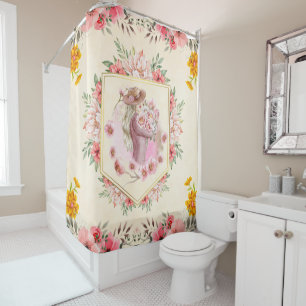 Spring Art, Lady with Bouquet Shower Curtain