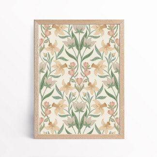 Spring Arts and Crafts Floral Botanical Art Poster