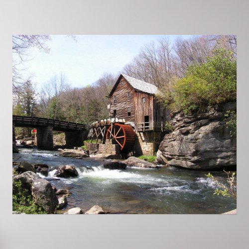 Spring at Glade Creek Grist Mill Poster