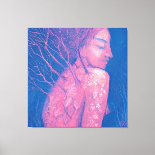 Spring Awakening Dryad Fantasy Girl Magical Forest Canvas Print