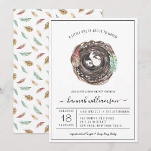 Spring Baby About to Hatch Baby Shower Invitation