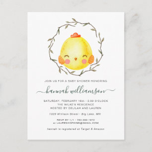 Spring Baby   Easter Baby Shower Invitation Postcard