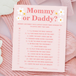 Spring Baby in Bloom Baby Shower Guess Who Game