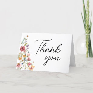 Spring Baby in Bloom Baby Shower Letterpress Thank You Card