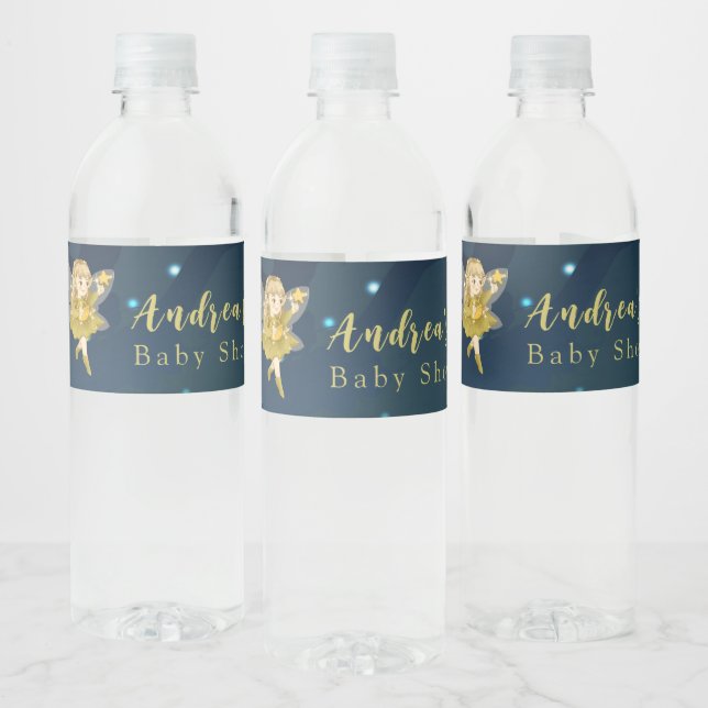 Spring Baby in Bloom Baby Shower Water Bottle Label (Bottles)