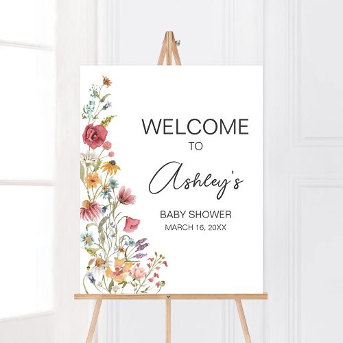 Spring Baby in Bloom Baby Shower Welcome Poster