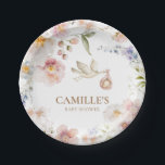 Spring Baby in Bloom Shower  Paper Plates<br><div class="desc">Add a little bit of whimsy to your wildflower baby shower with these paper plates. Our Wildflower Baby Shower Paper Plates are sure to be a staple in any baby shower celebration. All lettering is editable - click the "Customize Further" button to edit. Matching items in our store Cava Party...</div>