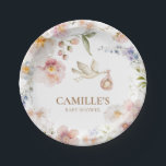 Spring Baby in Bloom Shower  Paper Plates<br><div class="desc">Add a little bit of whimsy to your wildflower baby shower with these paper plates. Our Wildflower Baby Shower Paper Plates are sure to be a staple in any baby shower celebration. All lettering is editable - click the "Customize Further" button to edit. Matching items in our store Cava Party...</div>