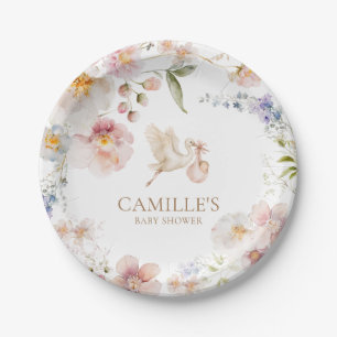 Spring Baby in Bloom Shower Paper Plates