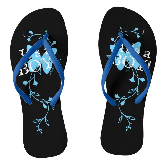 Spring Baby It's A Boy Flip Flops (Footbed)