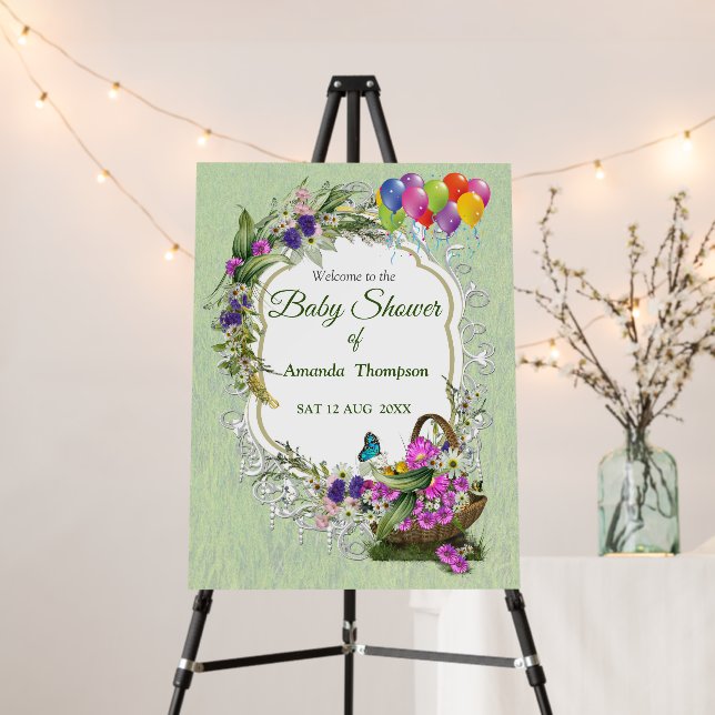 Spring Baby Shower Foam Board (In Situ (Stand))