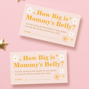 Spring Baby Shower How Big Is Mommy's Belly Game Enclosure Card