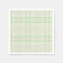 Spring Baby Shower Sage Green Plaid Paper