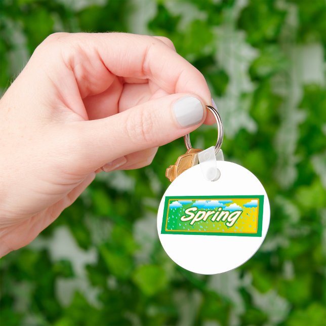 Spring Banner Sign Keychain (Creator Uploaded)