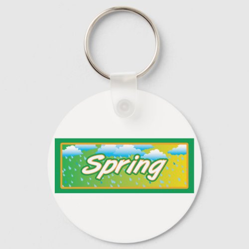 Spring Banner Sign Keychain