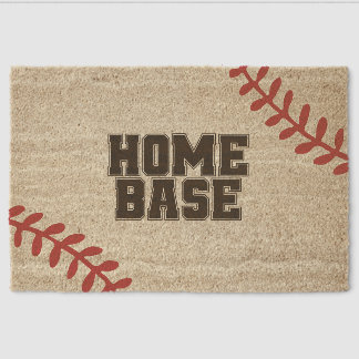 Spring Baseball Lover Welcome Coir Mat