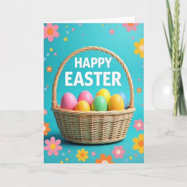 Spring Basket Greeting Card (Front)