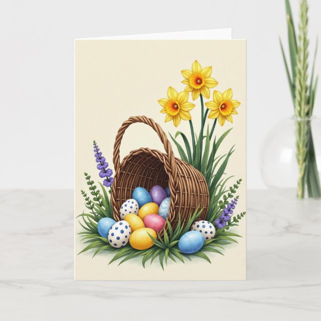 Spring Basket Of Cheer Card (Front)