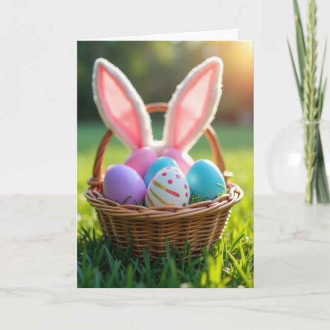 Spring Basket Surprise Photo Card (Front)